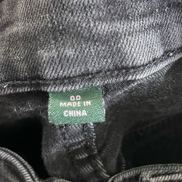 WOMENS PETITE DISTRESSED BLACK SKINNY JEANS 00 ARTIST PANTS WORK PANTS 🍀 2 - Picture 3 of 7